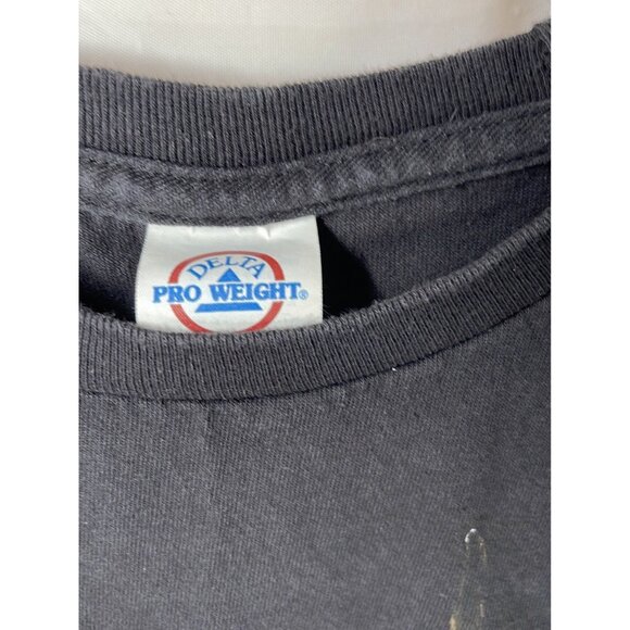 Delta Pro Weight Size Small Adult Deer Head Skull with Red White & Blue flag Tee - Picture 3 of 5